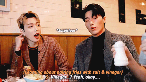 Hongjoong & Santrying Classic British Food For The First Time (yt; @jolly)
