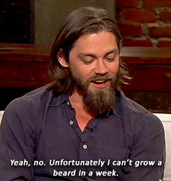 richonnegrimes:  Chris Hardwick: The beard and the hair were not real in the beginning, right? 