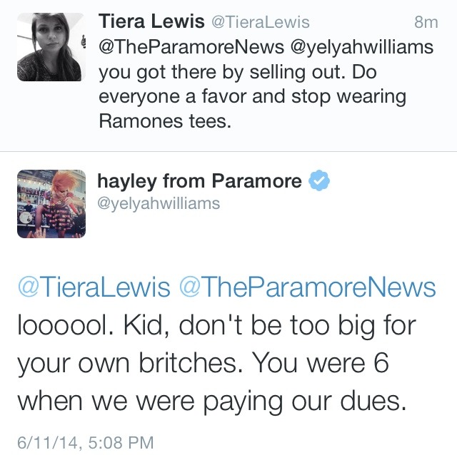 the-only-proof:  theyremorethanjustaband:  you tell ‘em hayley!!  POW POW POW SHOTS
