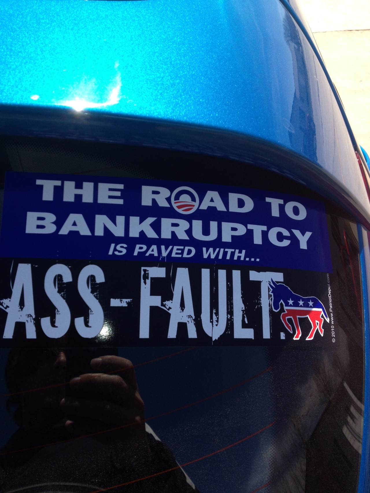 suscitate1108:  The two bumper stickers I have on the back windshield of my little