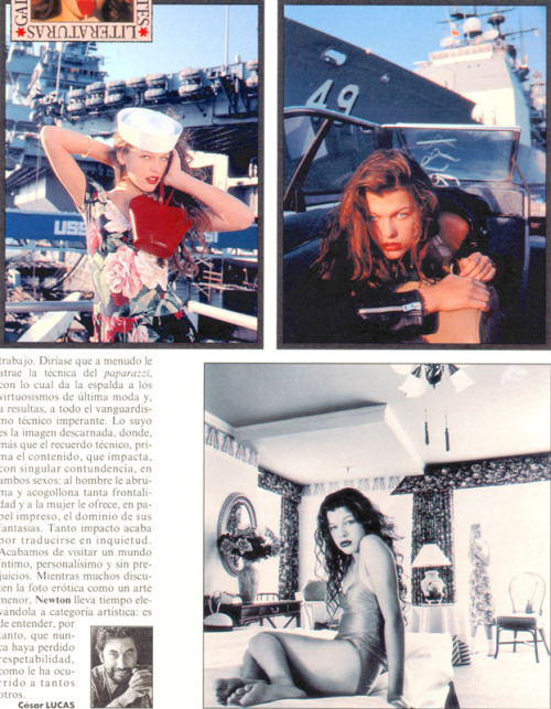  Milla Jovovich by Helmut Newton, Interviu (Spain), October ‘1989 