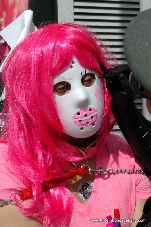 I’m making my sissy into a pretty princess in front of thousands of people in public at the Folsom Street Fair in San Francisco.http://www.aliceinbondageland.com