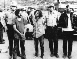 mansonatwar:  44 years ago today this happened.  The authorities raided Spahn’s Ranch in Chatsworth, California. The raid was not based on the Tate and LaBianca murders that happaned less than a week before, but stolen cars that Manson and other