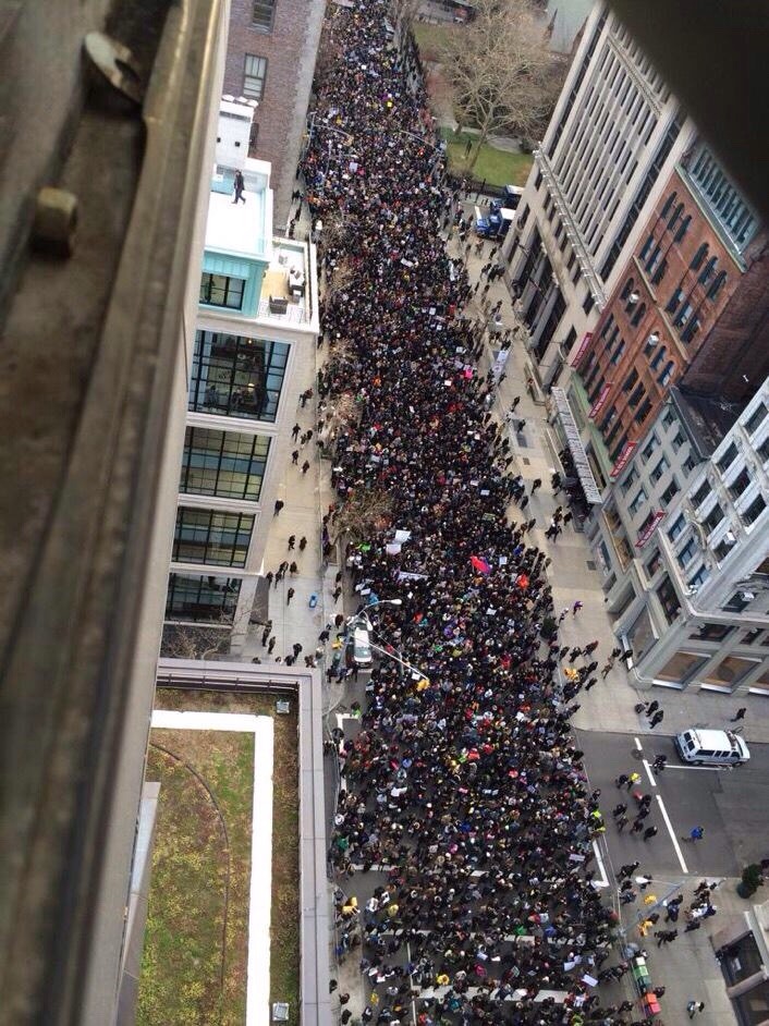 ablacknation:  Millions March in New York City. #BlackLivesMatter