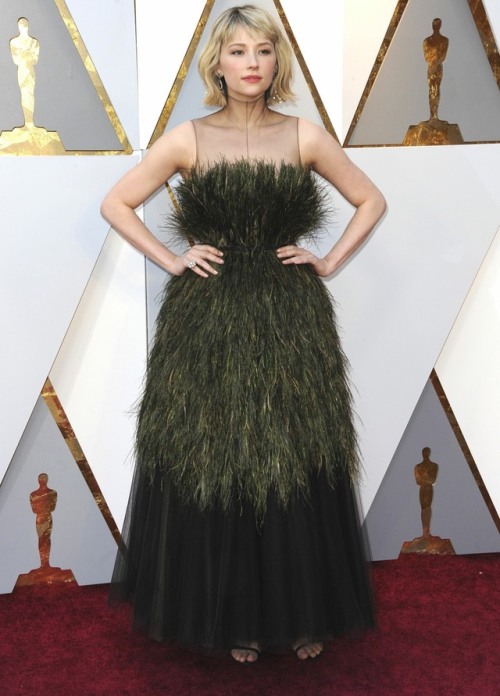 Haley Bennett in Dior, Oscars 2018