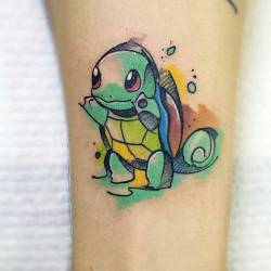 videogametatts:#pokemonday #3 Squirtle (ゼニガメ) #7 Love this tattoo by @serpents_ink_ali