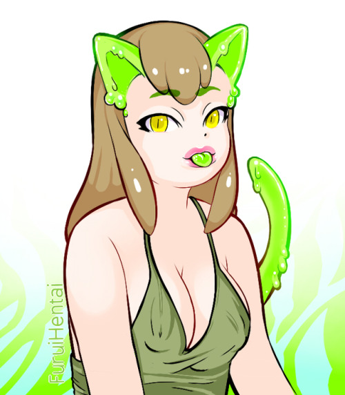 More of my cute slimegirl/catgirl OC, JellikatPlease check out more of my art!