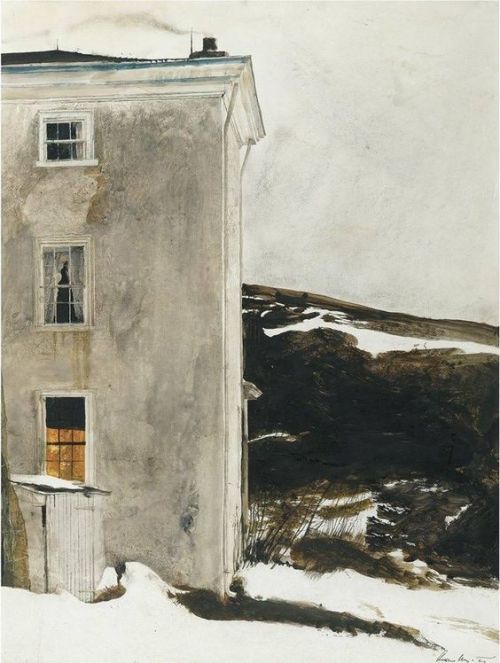 fravery:   Andrew Wyeth. Dusk, 1978, watercolor on paper  
