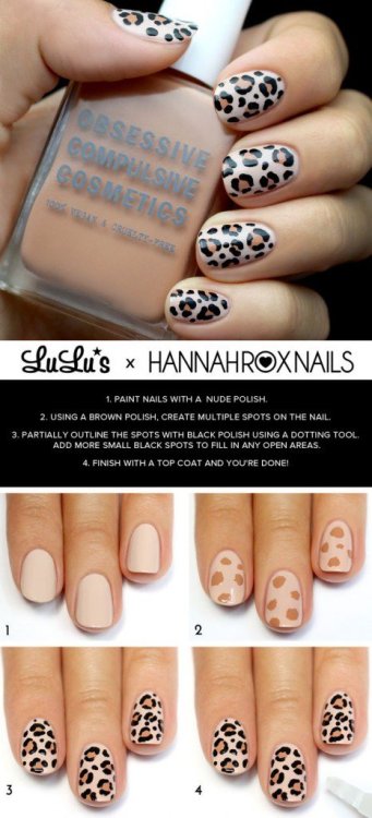 fashiondivadesign:  (via Super Easy And Modern Nail Art Tutorials - fashionsy.com)   Adorable leopar