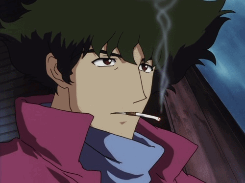godweeb:  Anime characters taking a smoke break