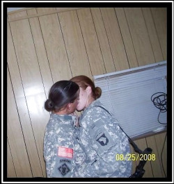 wheretheboysarent:  Kissing military girls