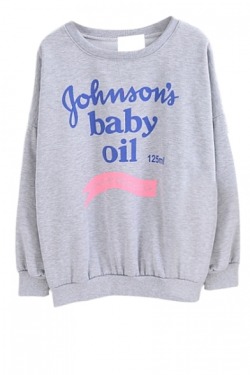 fawncherub: johnson’s baby oil sweatshirt ♥