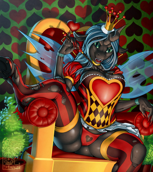 thehorsesays:  Queen of Hearts I’m probably going to get yelled at for this, but I worked long and hard (teehee) on this and I want to share. So I’ll just save the ‘good stuff’ for later on and show you the boring old clothed version for now.
