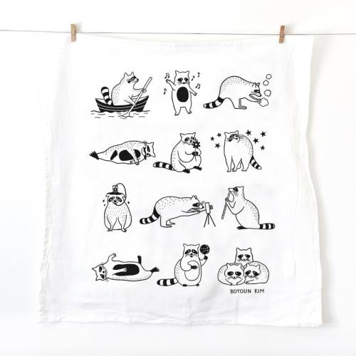 figdays:    Raccoon Tea Towel // boyounkim