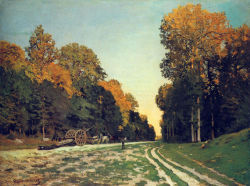 artist-monet:  The Road from Chailly to Fontainebleau by Claude Monet