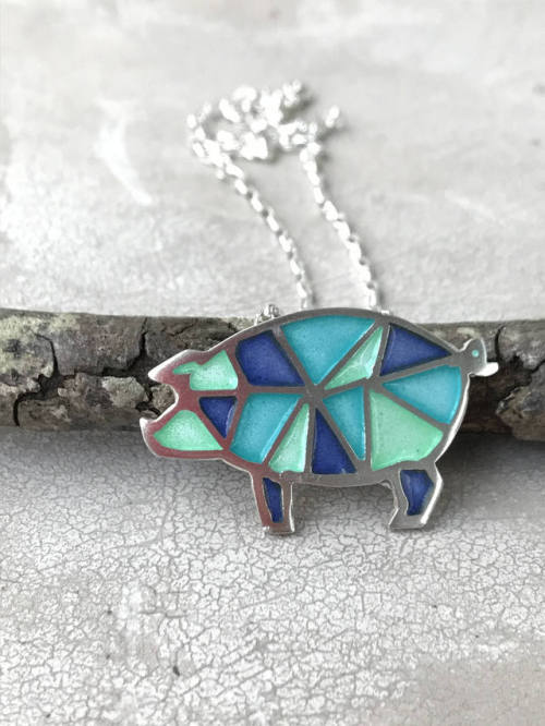 Little pig necklace // anluz