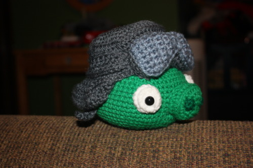 My latest crochet project a star wars angry bird piggy for my boys check out my other creations at w