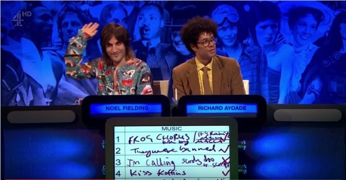 mrsbobfossil:Noel and Richard (aka Humanity’s Last Hope) - Big Fat Quiz of Everything - Jan 6,