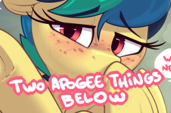 first, Shakespearicles wrote a fic based on a few years after the Apogee x Jet stories, it’s lewd and feelsy https://www.fimfiction.net/story/419246/payloadsecond, the full pic from this post is up on derpibooru https://derpibooru.org/1829000if