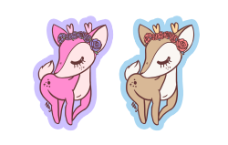 theartslavestudio:  Some deer phone charm designs I made today! Because who doesn’t like cute deer? :3