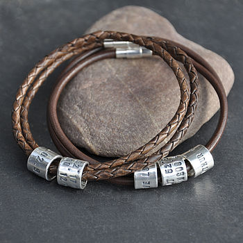 goodgreatexceptional:  Personalised leather bracelets.