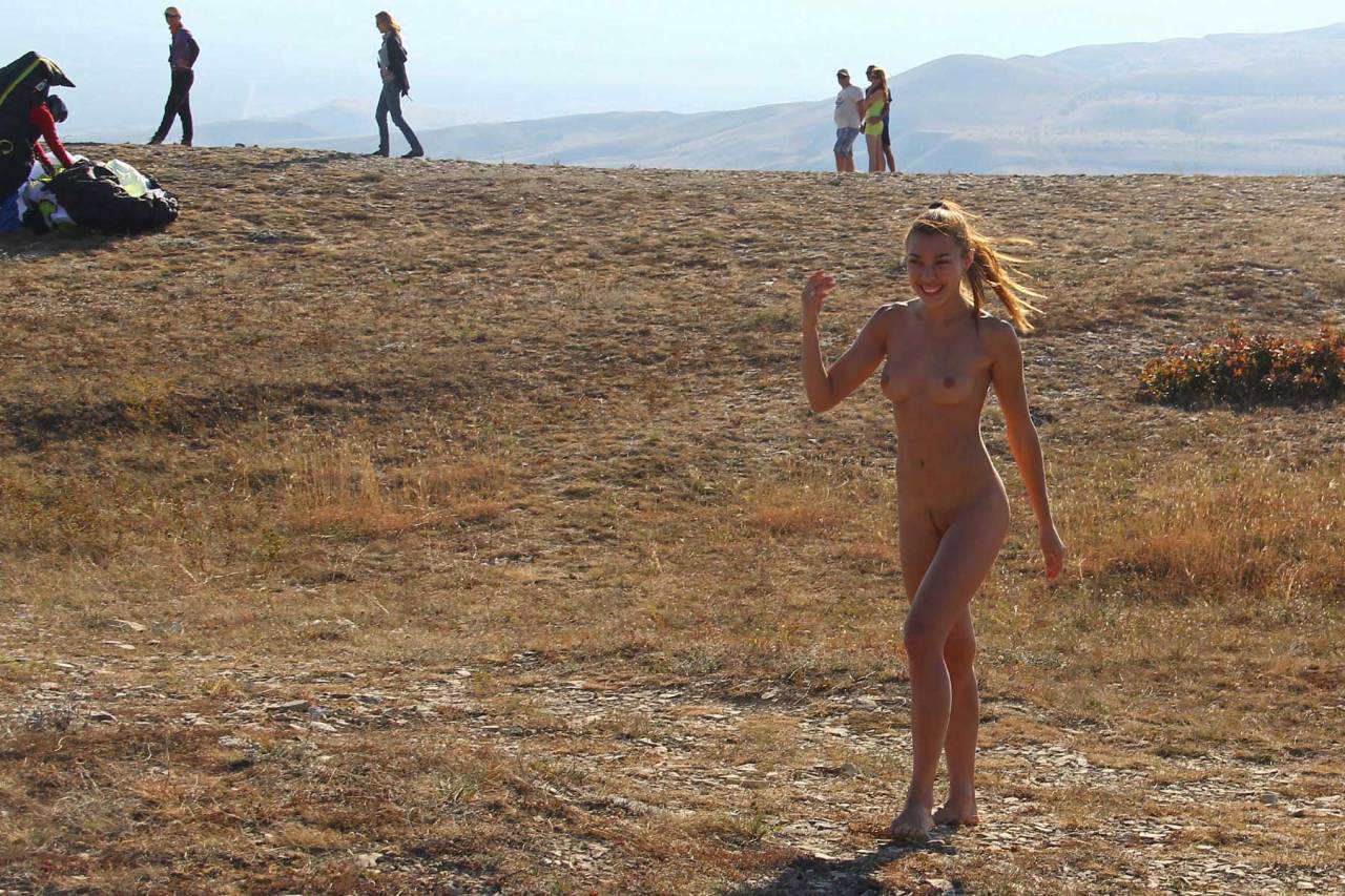 Only One Naked and Flashing