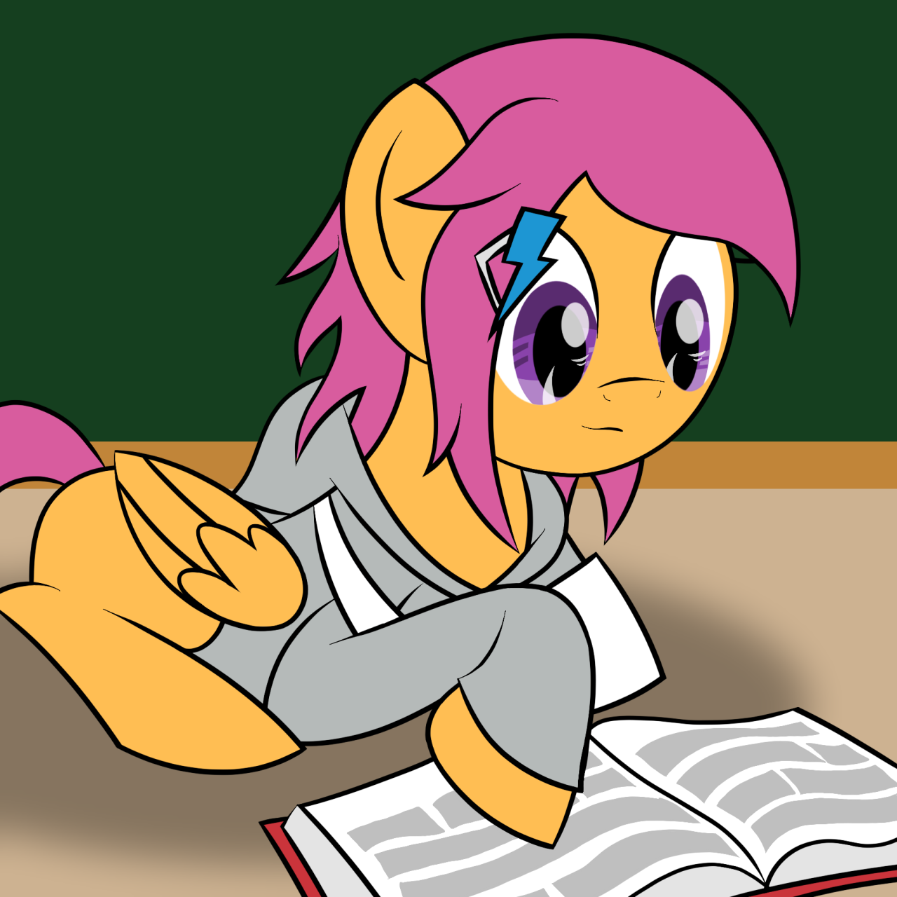 motherlyscootaloo:  Guest Art By Lucid Dusk  Aww ;w; &lt;3