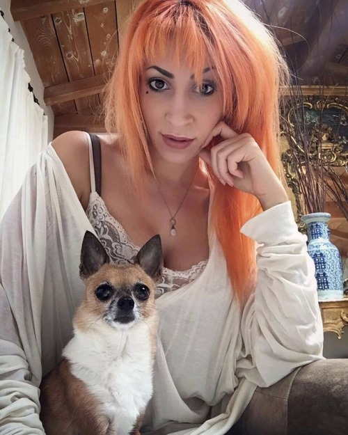 vividvivka:  Hard to believe this was so long ago! Look at how long my  hair was… So happy I cut it all off! And look at my sweet puppo Tesla  face. 🖤   Patreon | Facebook | Instagram | Etsy | Twitter | YouTube      