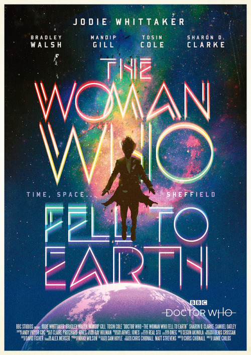 Take two, after getting lost in a Photoshop crash earlier… A poster for The Woman Who Fell To Earth,