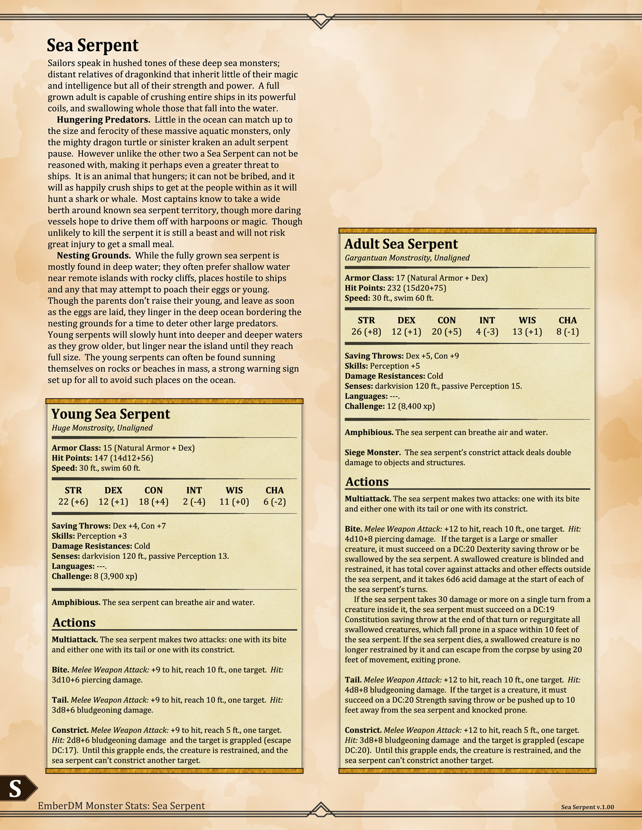 d&d monster stat block