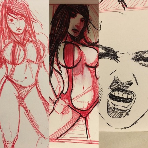 Fierce. Meh. Vampiresa. Meh. These are warmups sketches. Today ...