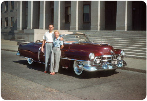 gameraboy:Cadillac in D.C. — 1950s by ElectroSpark on Flickr.1953 Cadillac Deville
