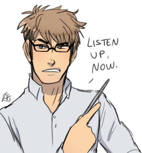 lemonorangelime:  Could we please talk about the official art of Cram School Instructor Jean  source