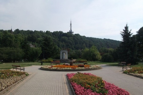 St. Stephen&rsquo;s square with the Avas outlook tower
