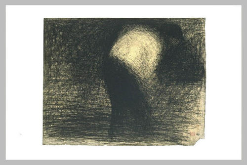 artist-seurat:

At work the land: man’s face in profile, leaning forward, Georges SeuratSize: 31.5x24.9 cmMedium: crayon on paper 