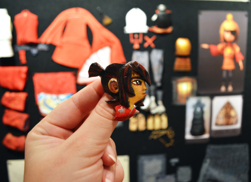 My handmade Kubo pin with Laika showcase.