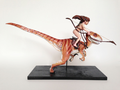 Dinosaur Rider- sculpture ver. Sculpture I made bases on the painting “Dinosaur Rider”. 