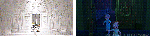 arendellekingdom:Storyboard to Final Version of the moviethe party is over | big summer blow out | a