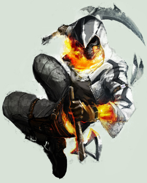 charactermodel:  Assassin’s Creed + Ghost Rider Mashup - by Diana da Costa This is probably the best idea EVER via scarfsocks/otlgaming