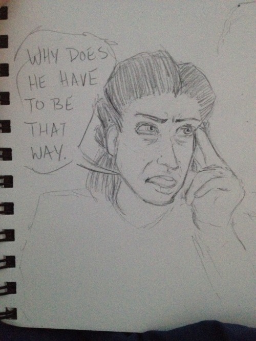 expression practice mostly but also I wanted to draw her saying this