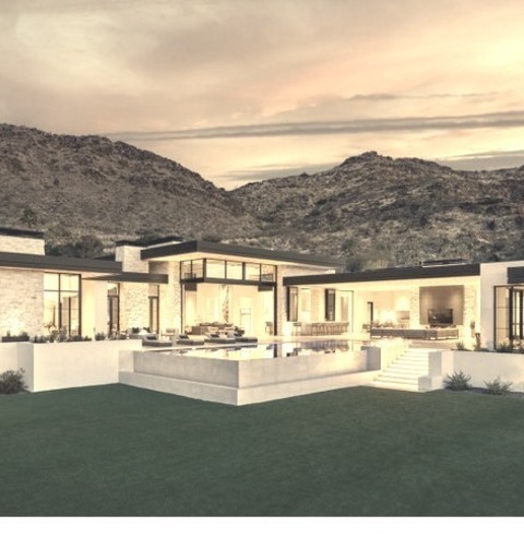 Flat RoofingInspiration For A Modern White One-story Exterior Home Remodel With A Black Roof
