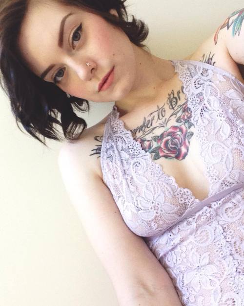 #SuicideGirls #selfie #tattooedgirls #girlswithtattoos #girlswithshorthair #bodysuit #lacelingerie #