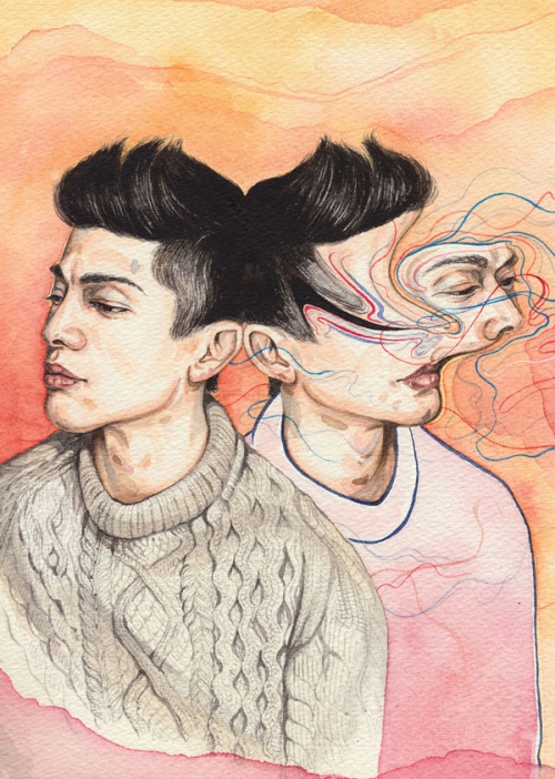 waningsun:  asylum-art-2:  The art of Henrietta Harris Illustrator Henrietta Harris creates beautiful pictures using watercolour and gouache. Her skilfully hand-drawn hands, faces, brains, glaciers seem to float away from each other, reminding us of those