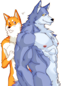 tigerlickspaw:  犬科ログ by-  やまけー  Awww