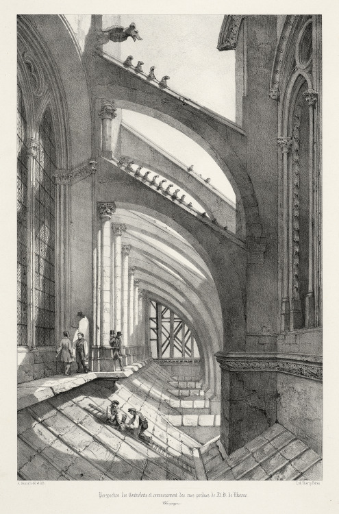 thegetty: The secret life of a French buttress. Perspective des contreforts et commencement des rue