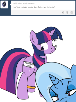 twixie-answers:  Trixie knows where you blog.  X3!