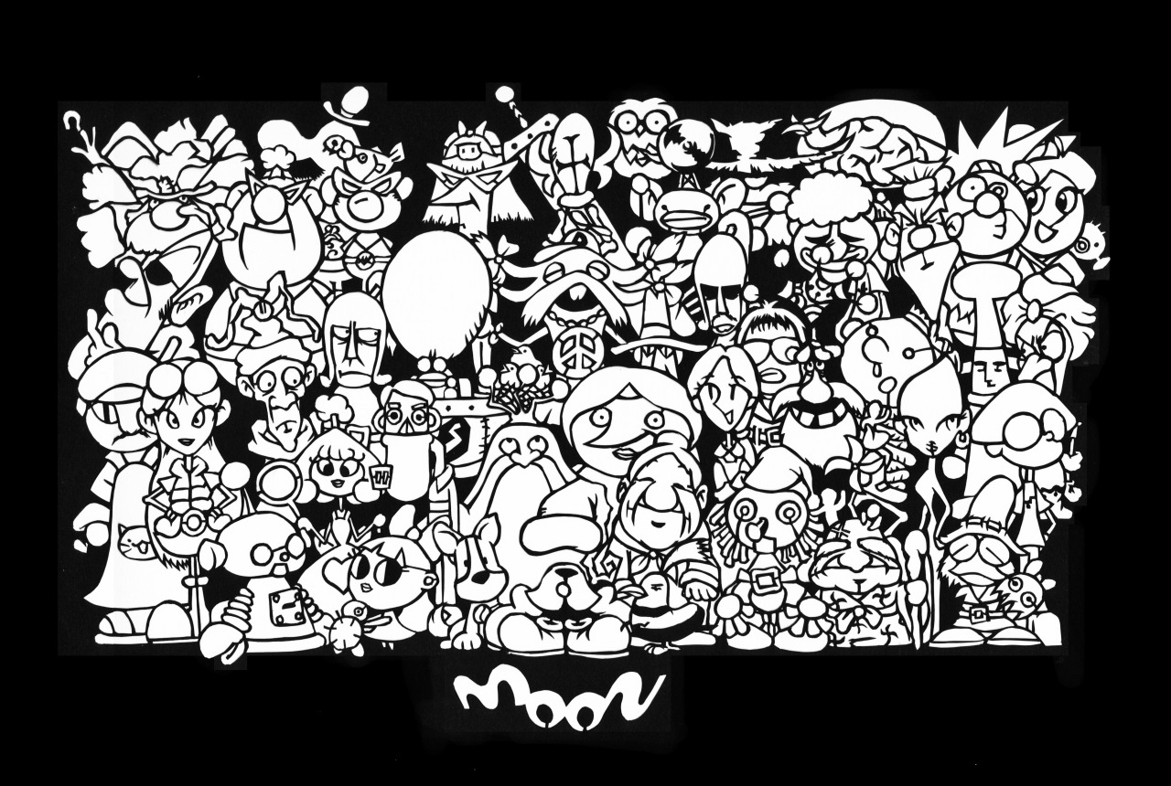 絵とか置き場 切り絵 ゲーム Moon キャラクター集合 ドラクエじゃないですが