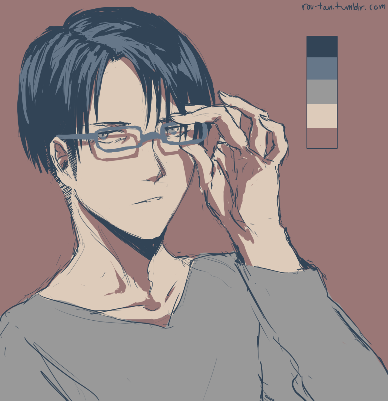 rou-tan:  Palette request and Eren with a mask because I have developed a mask obsession