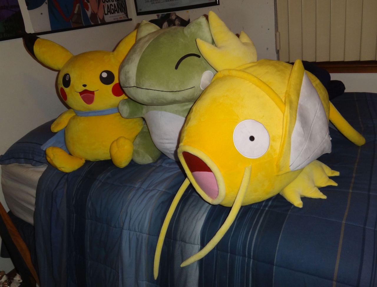 pacificpikachu:I believe these three are the biggest plush in my collection! (It