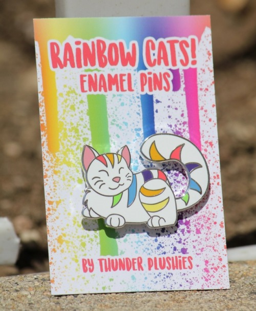 sosuperawesome:  Pride Cats  / Rainbow Cat PinThunder Plushies#Etsy #Plush 